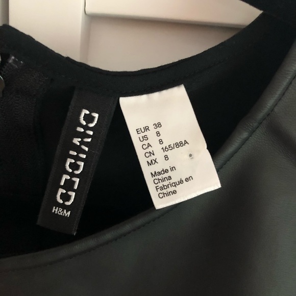 Mixed Media Vegan Leather Dress - Picture 4 of 6